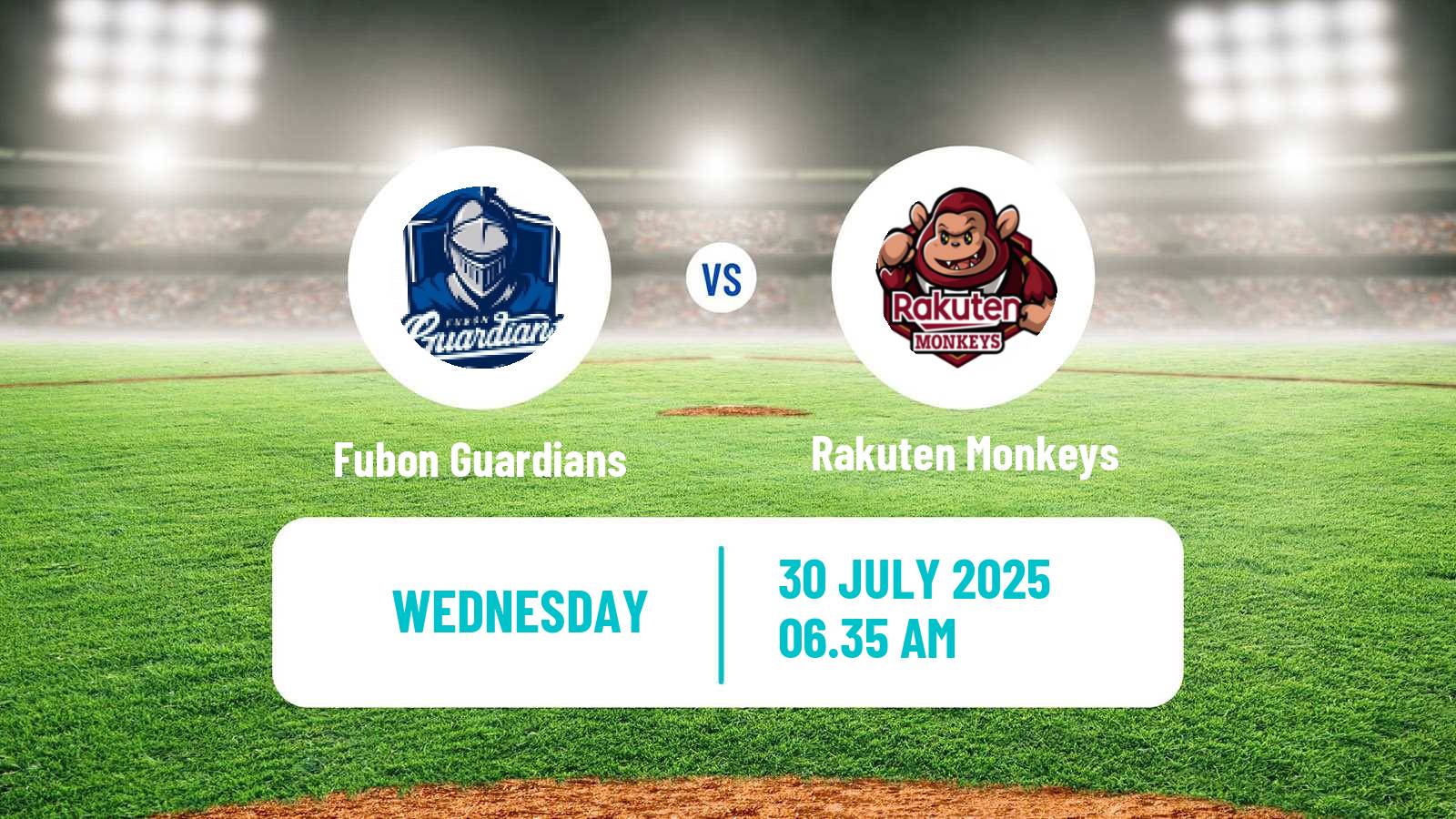 Baseball Taiwan CPBL Fubon Guardians - Rakuten Monkeys