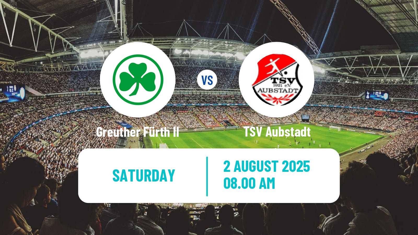 Soccer German Regionalliga Bayern Greuther Fürth II - Aubstadt