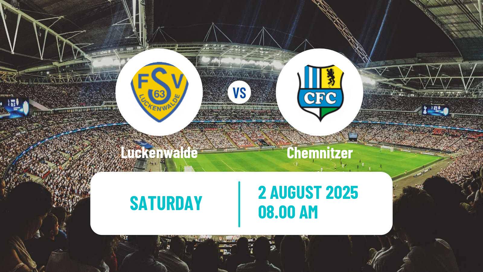 Soccer German Regionalliga Nordost Luckenwalde - Chemnitzer