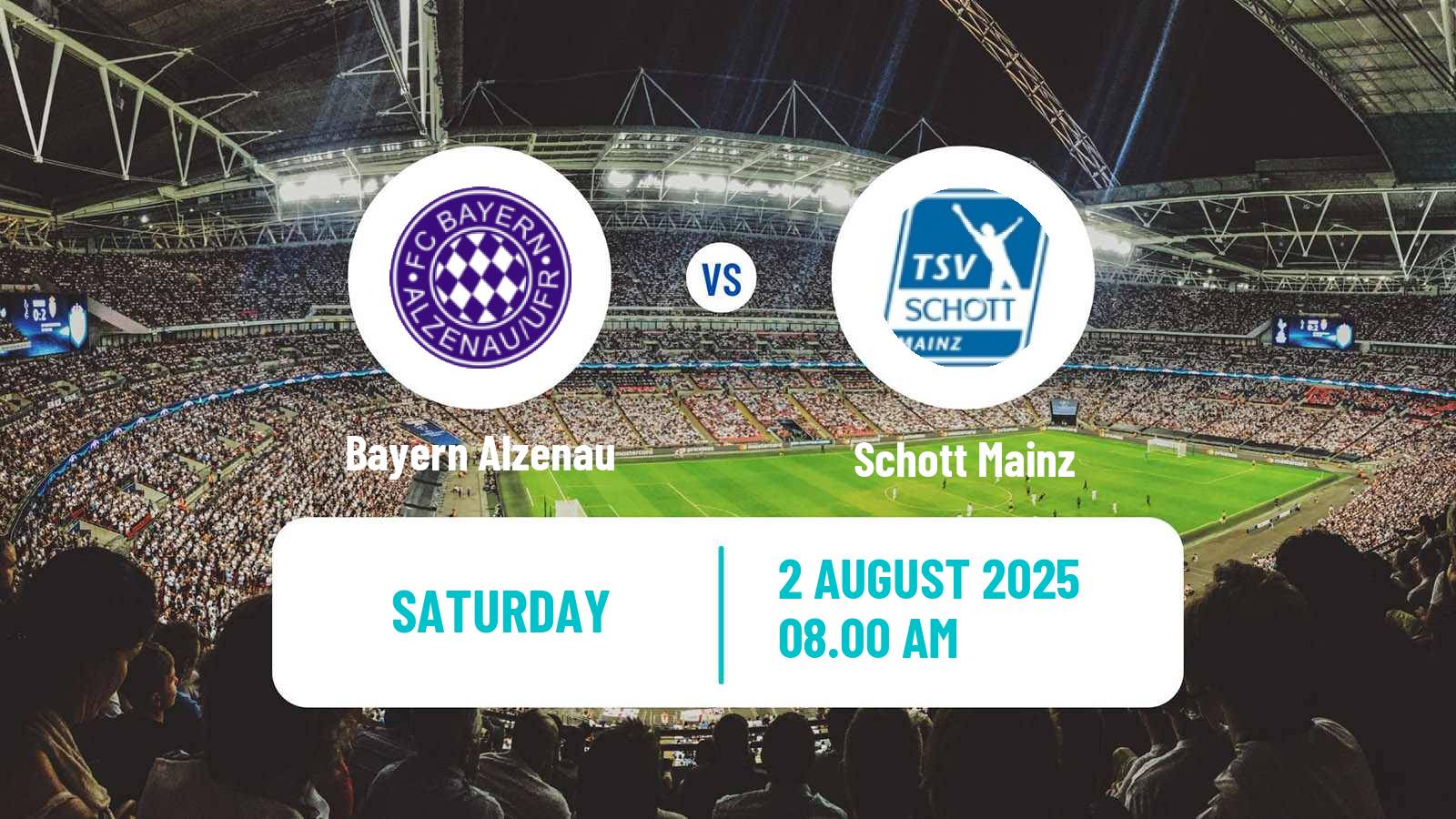 Soccer German Regionalliga Sudwest Bayern Alzenau - Schott Mainz
