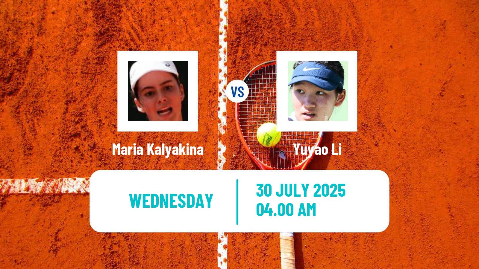 Tennis ITF W15 Luan 3 Women Maria Kalyakina - Yuyao Li