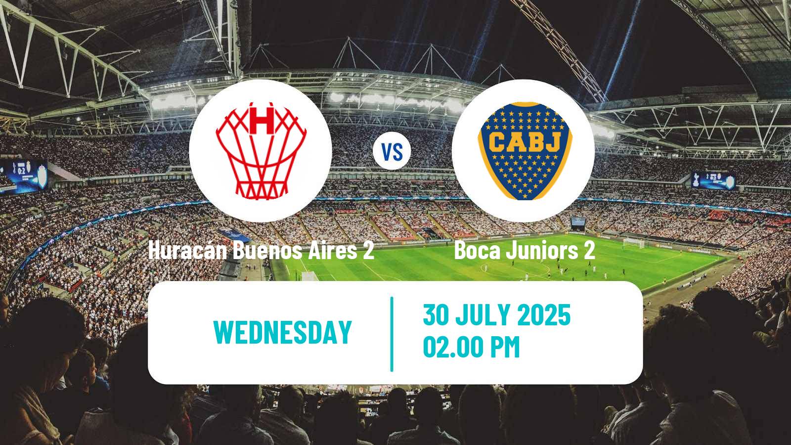 Soccer Argentinian Reserve League Huracán Buenos Aires 2 - Boca Juniors 2