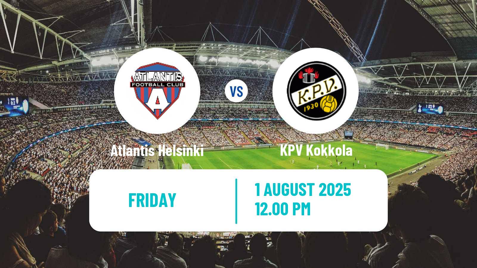 Soccer Finnish Ykkonen Atlantis Helsinki - KPV Kokkola