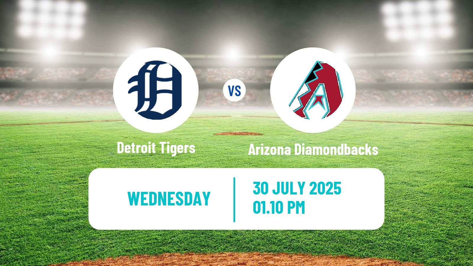 Baseball MLB Detroit Tigers - Arizona Diamondbacks