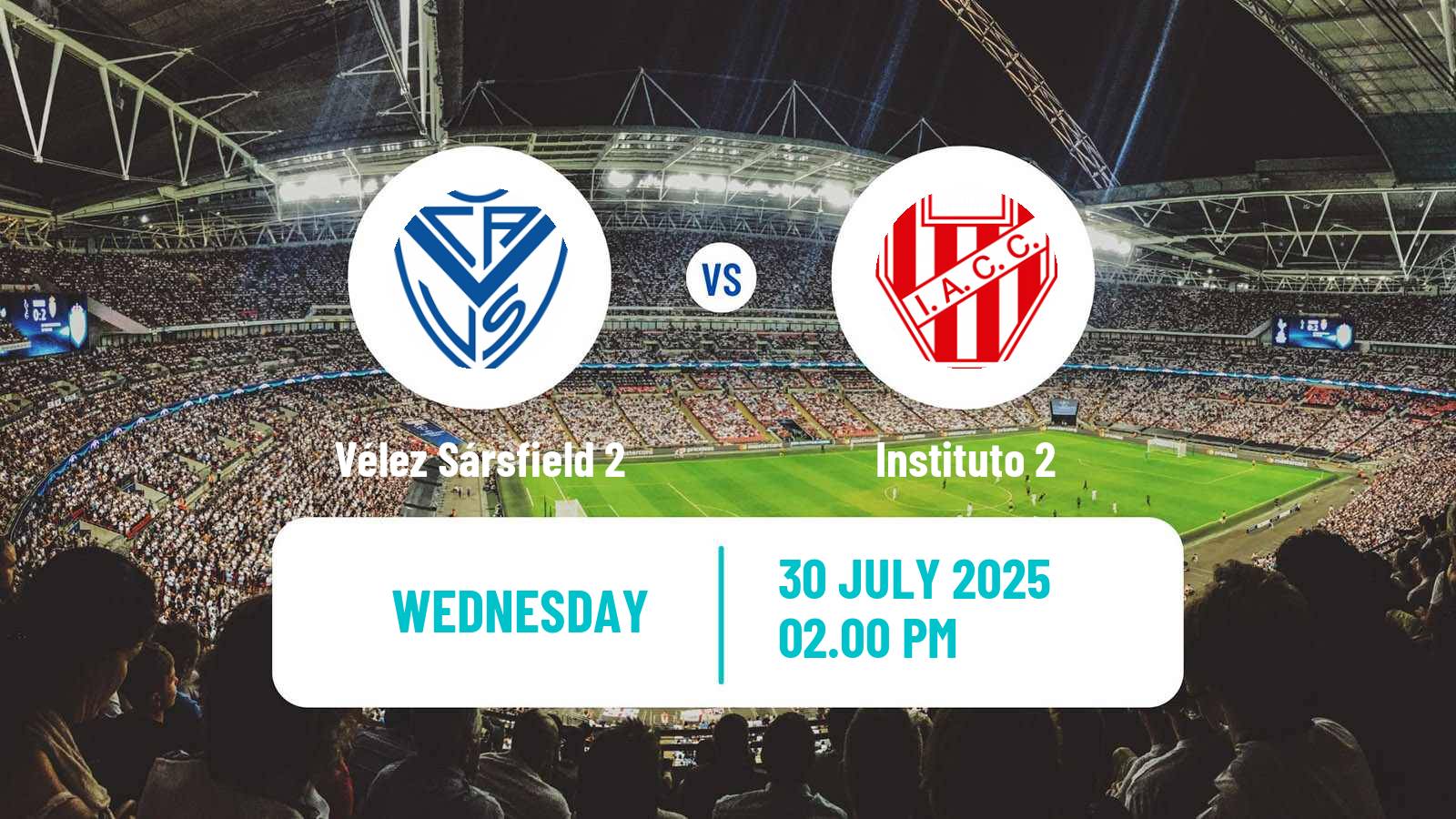 Soccer Argentinian Reserve League Vélez Sársfield 2 - Instituto 2