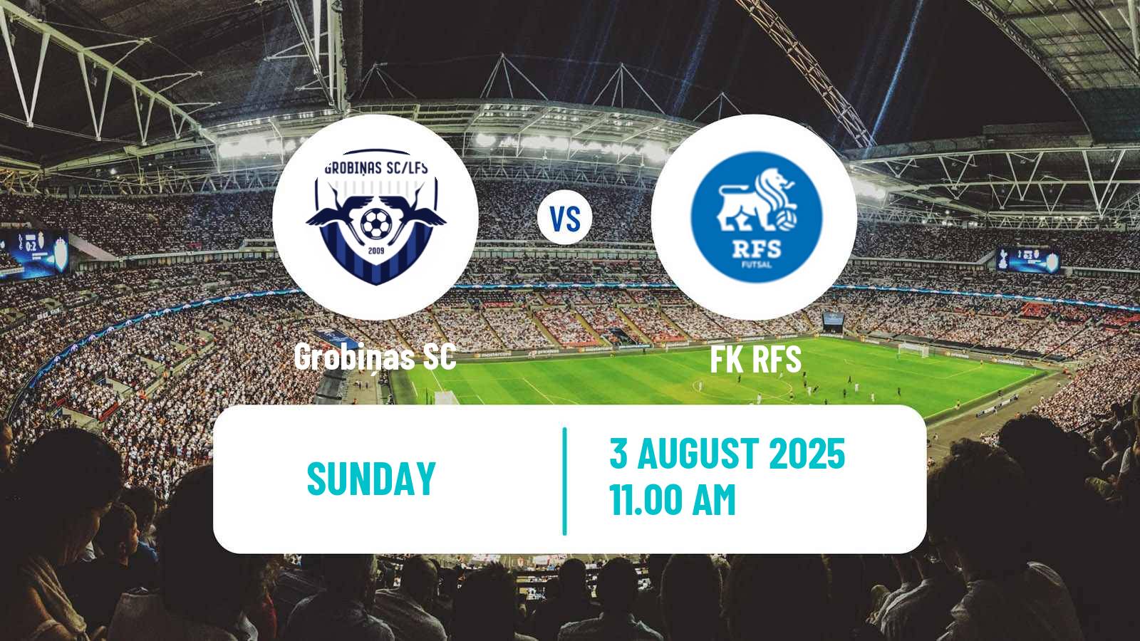 Soccer Latvian Virsliga Grobiņa - RFS
