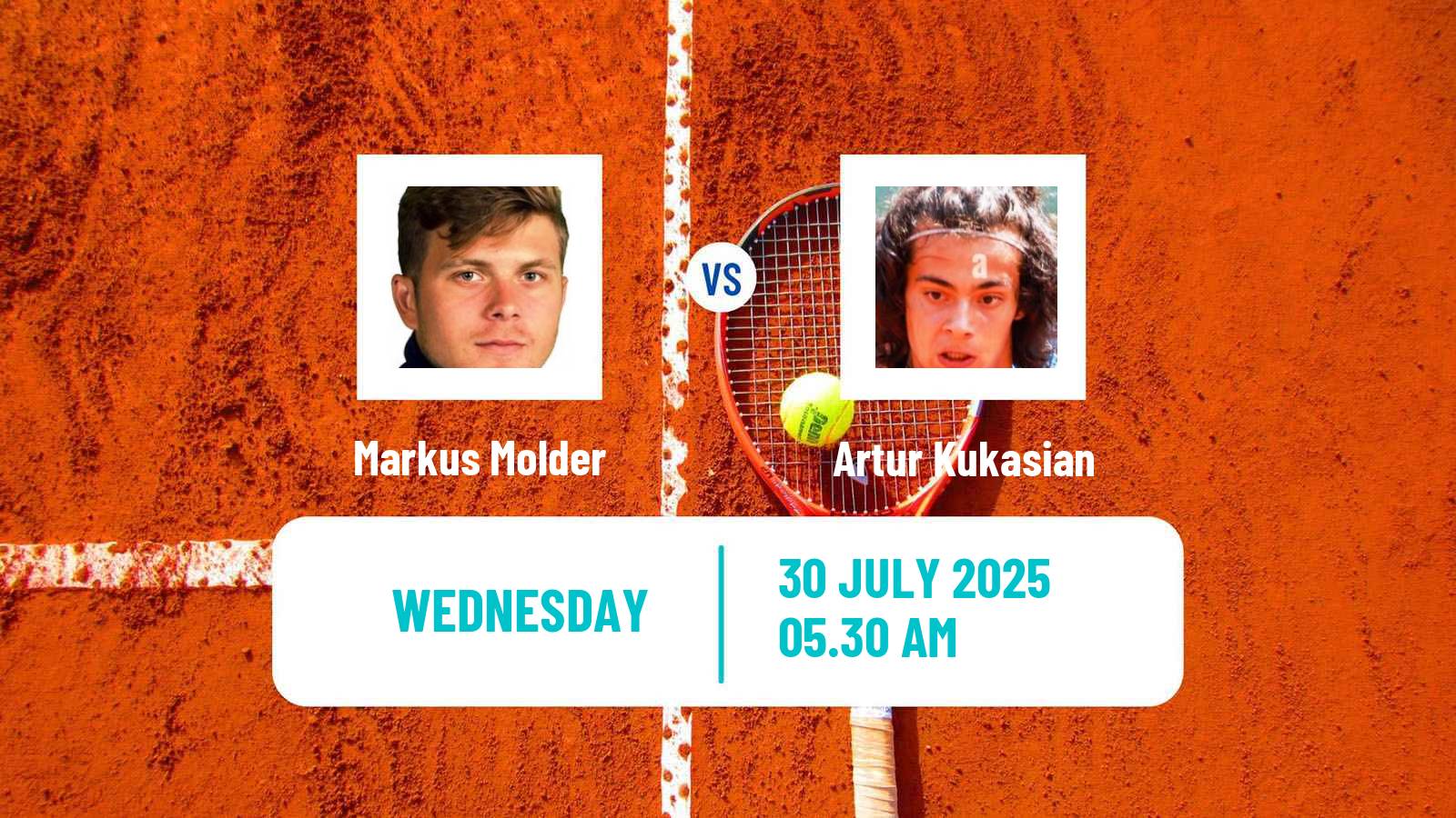 Tennis ITF M15 Monastir 30 Men Markus Molder - Artur Kukasian