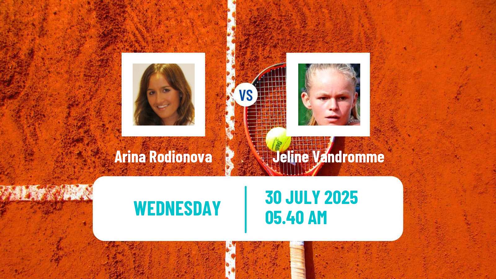 Tennis ITF W35 Roehampton Women Arina Rodionova - Jeline Vandromme