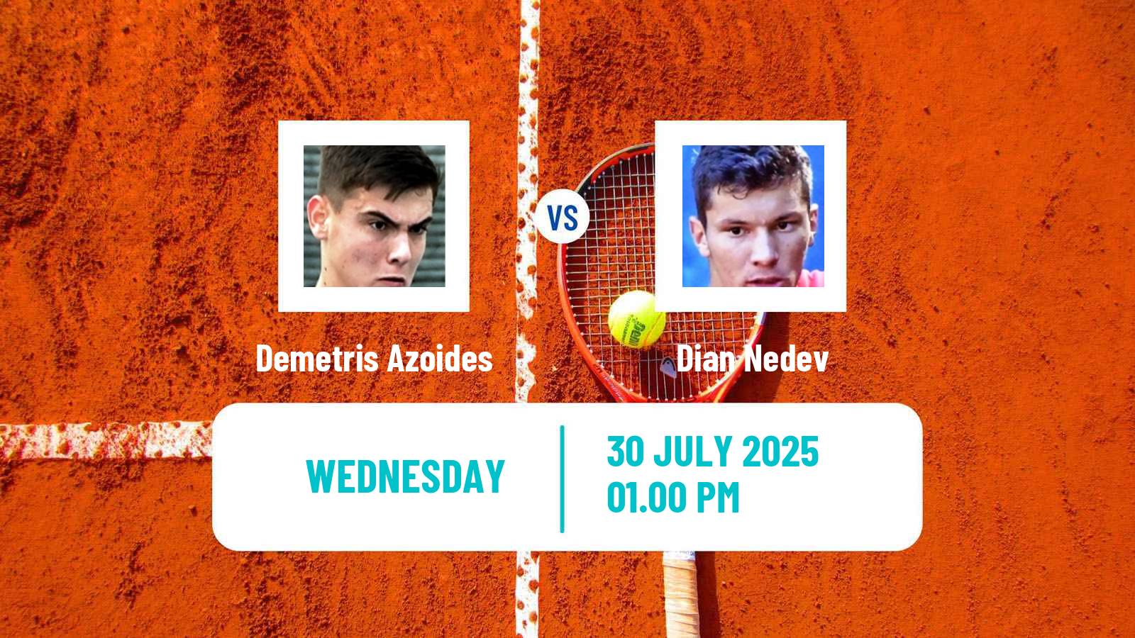 Tennis ITF M15 Kursumlijska Banja 13 Men Demetris Azoides - Dian Nedev