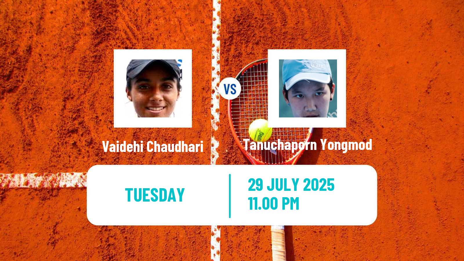 Tennis ITF W35 Nakhon Pathom Women Vaidehi Chaudhari - Tanuchaporn Yongmod