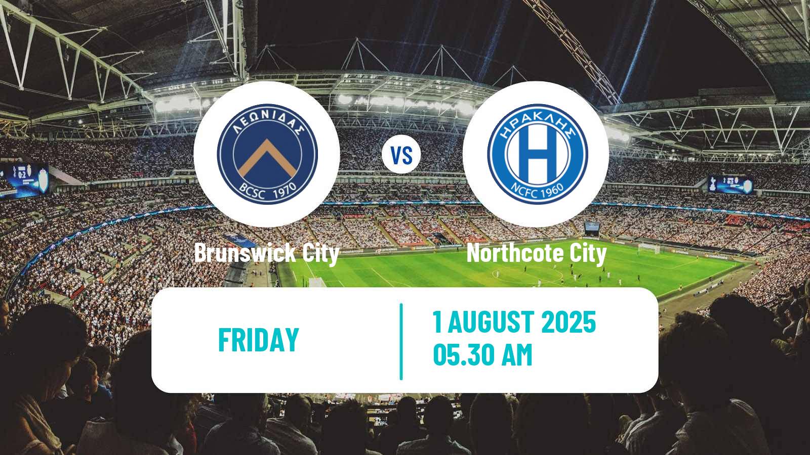 Soccer Australian Victoria Premier League Brunswick City - Northcote City