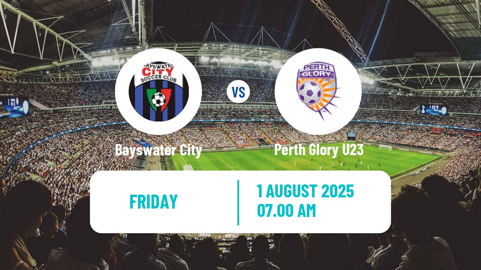 Soccer Australian NPL Western Australia Bayswater City - Perth Glory U23