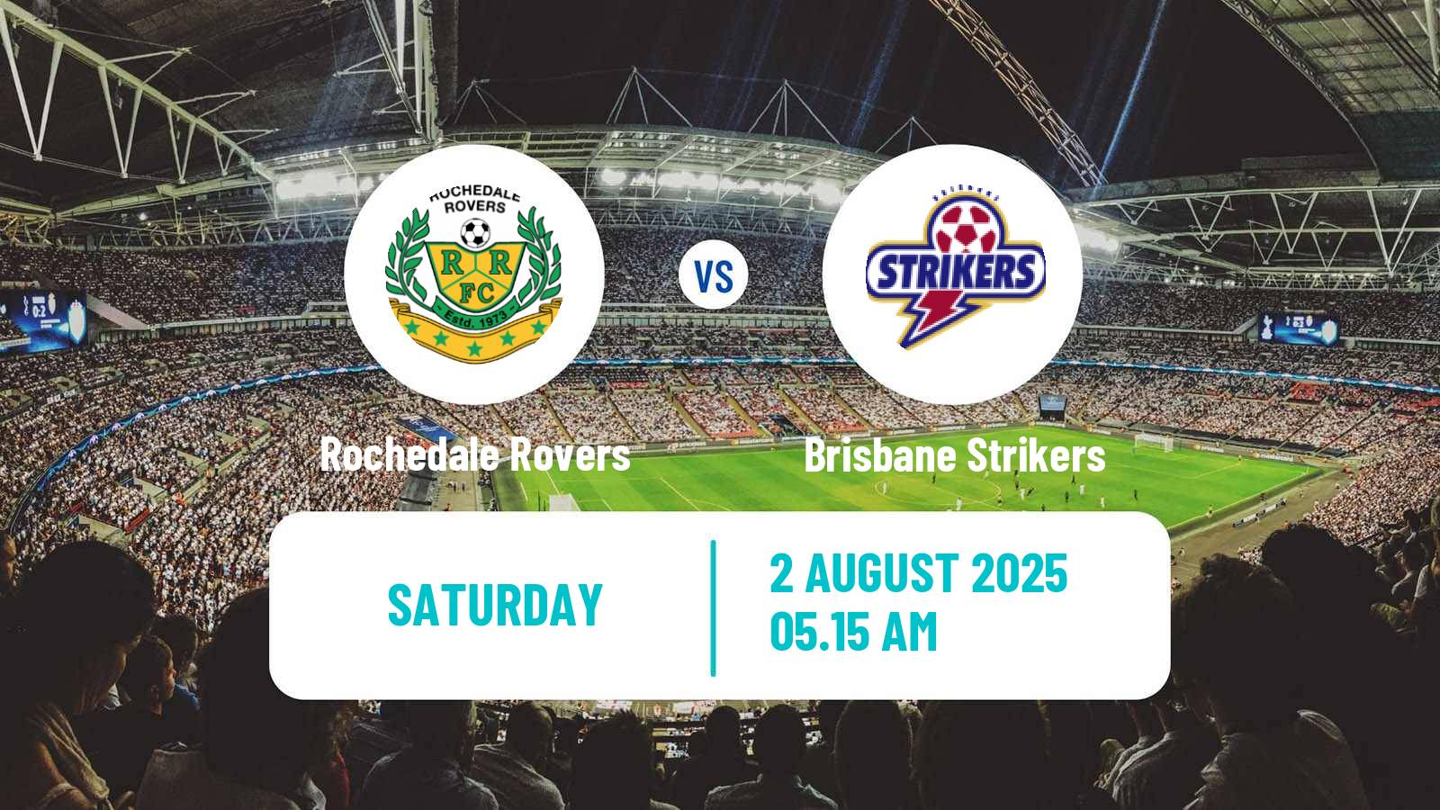 Soccer Australian Queensland Premier League Rochedale Rovers - Brisbane Strikers