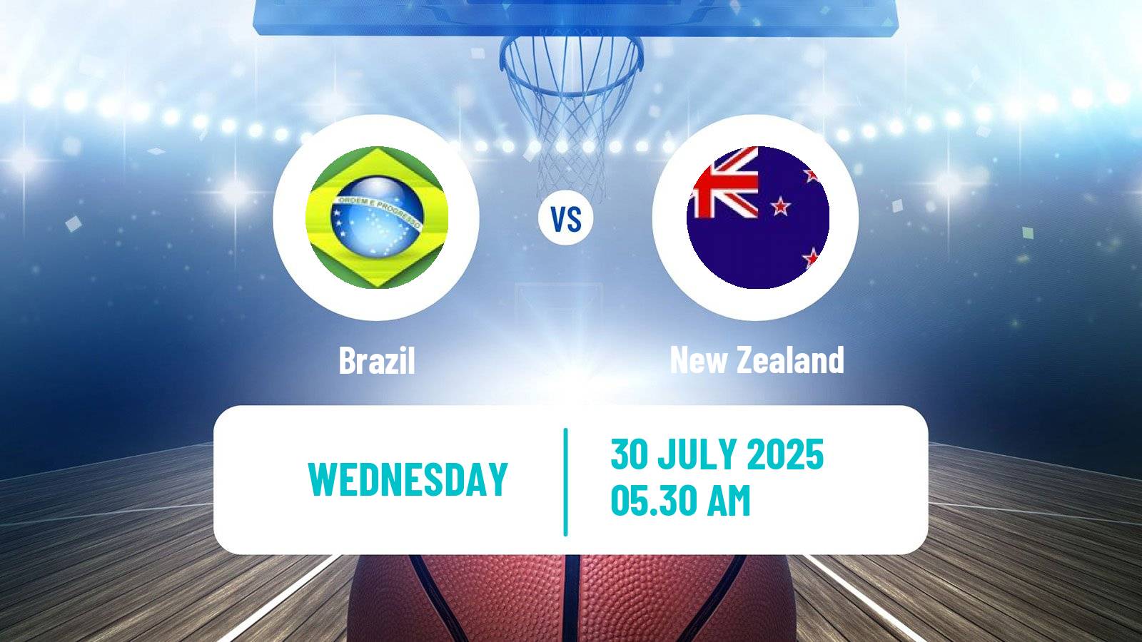 Basketball Friendly International Basketball Brazil - New Zealand