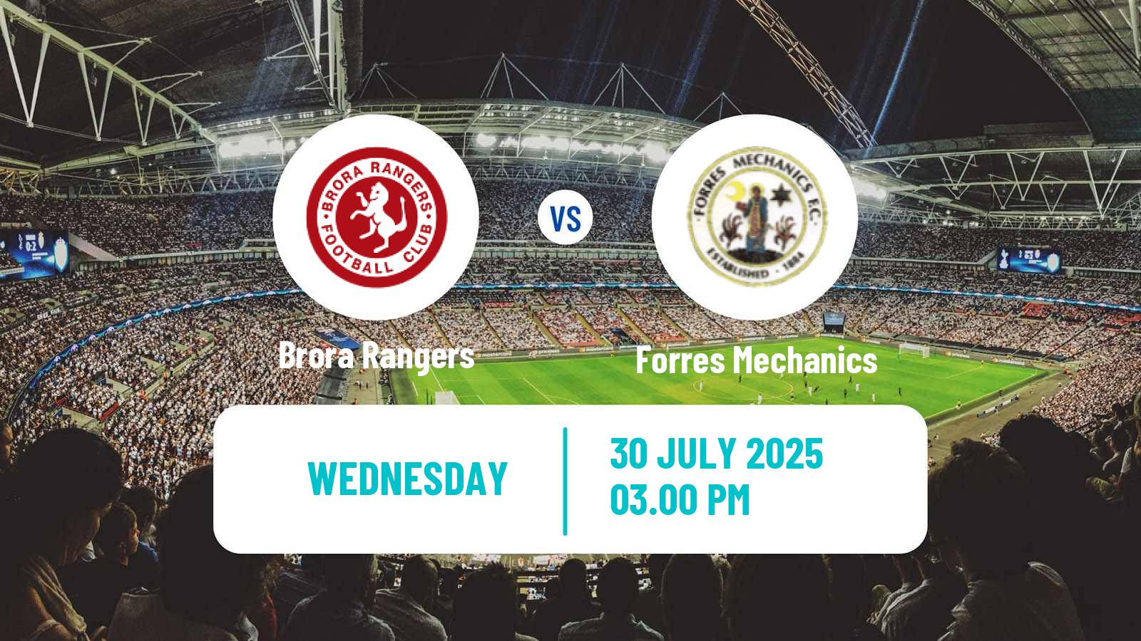 Soccer Scottish Highland League Brora Rangers - Forres Mechanics
