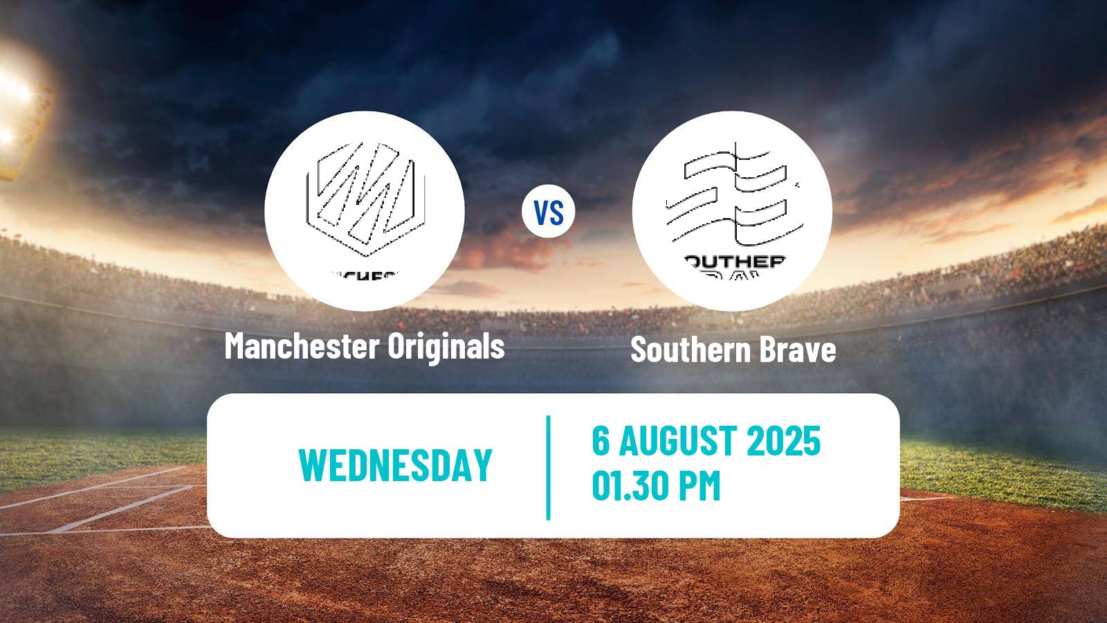 Cricket United Kingdom The Hundred Cricket Manchester Originals - Southern Brave
