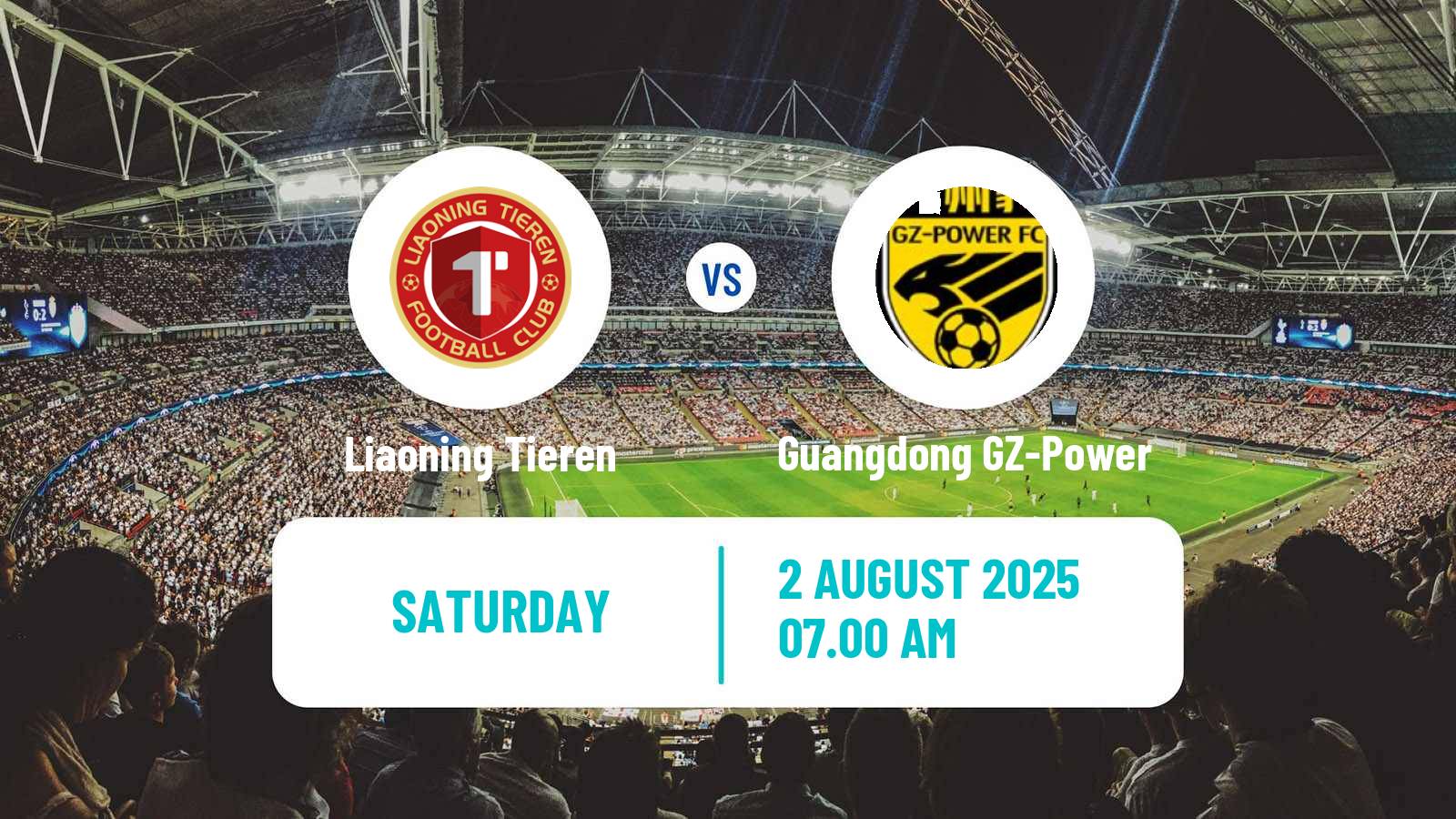 Soccer Chinese Jia League Liaoning Tieren - Guangdong GZ-Power