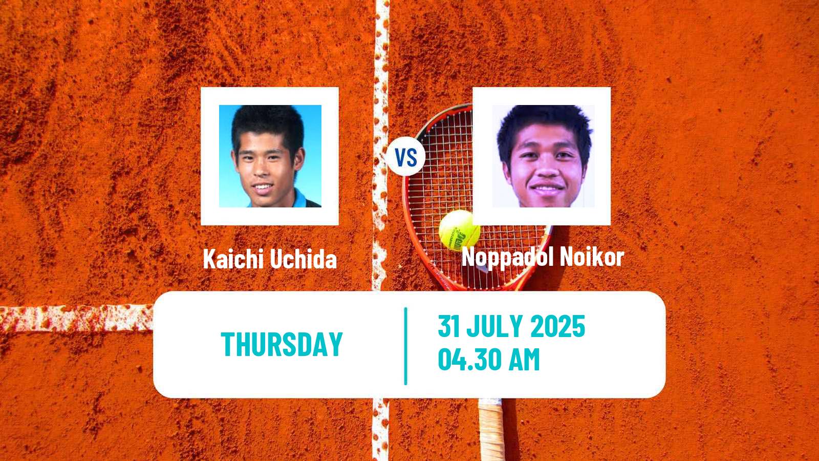 Tennis ITF M15 Nakhon Pathom 3 Men Kaichi Uchida - Noppadol Noikor