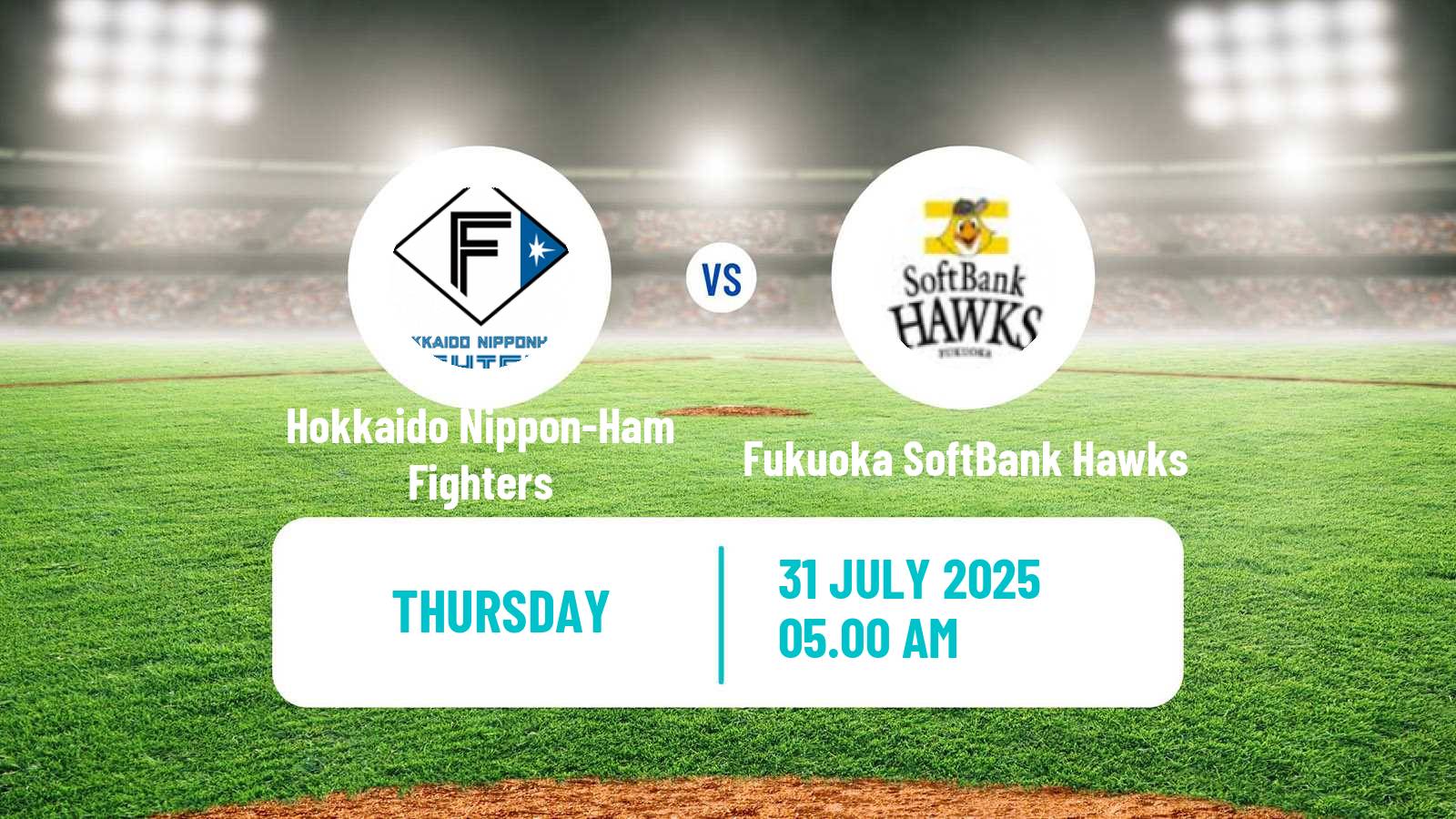 Baseball NPB Hokkaido Nippon-Ham Fighters - Fukuoka SoftBank Hawks