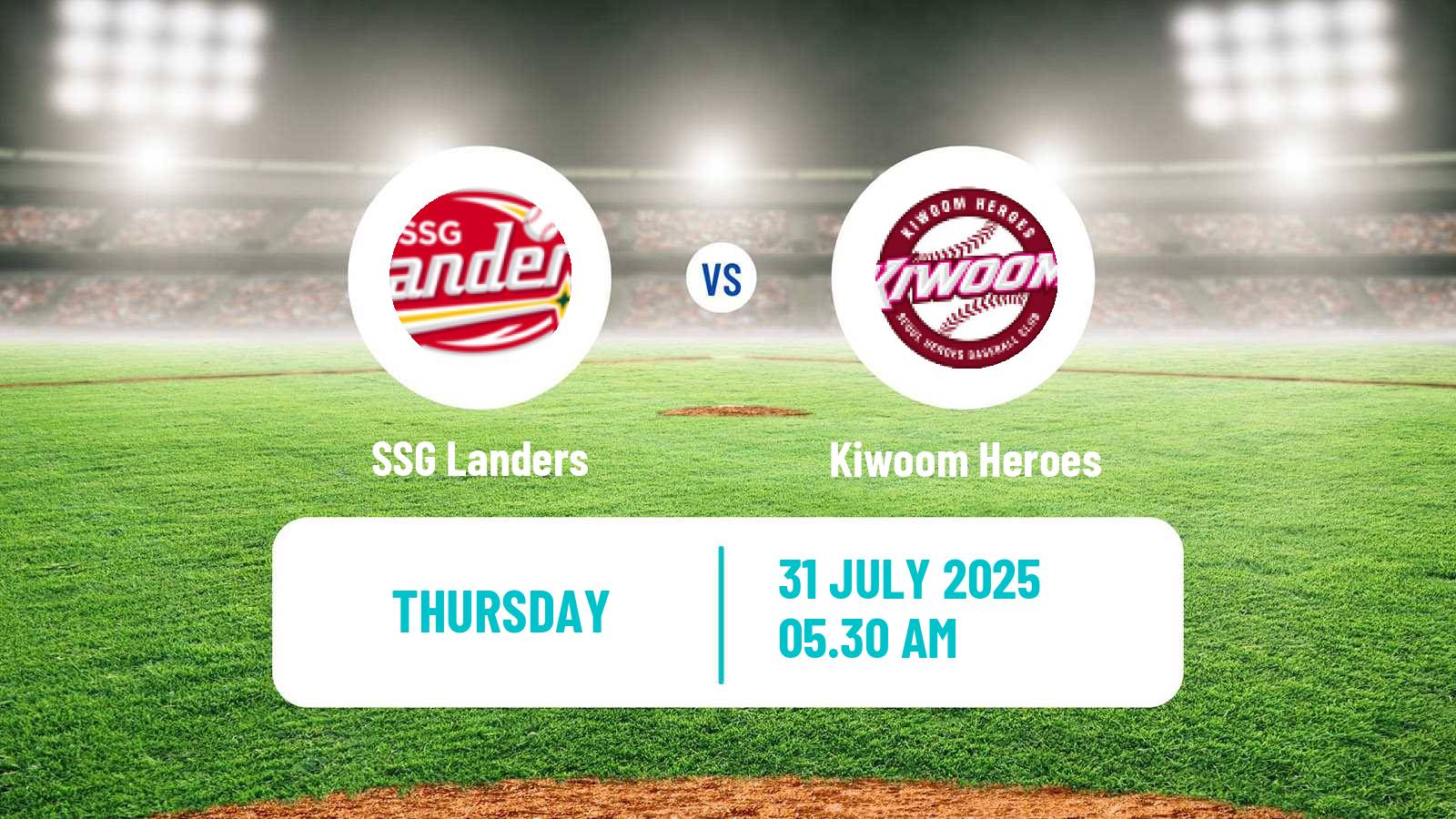 Baseball KBO SSG Landers - Kiwoom Heroes
