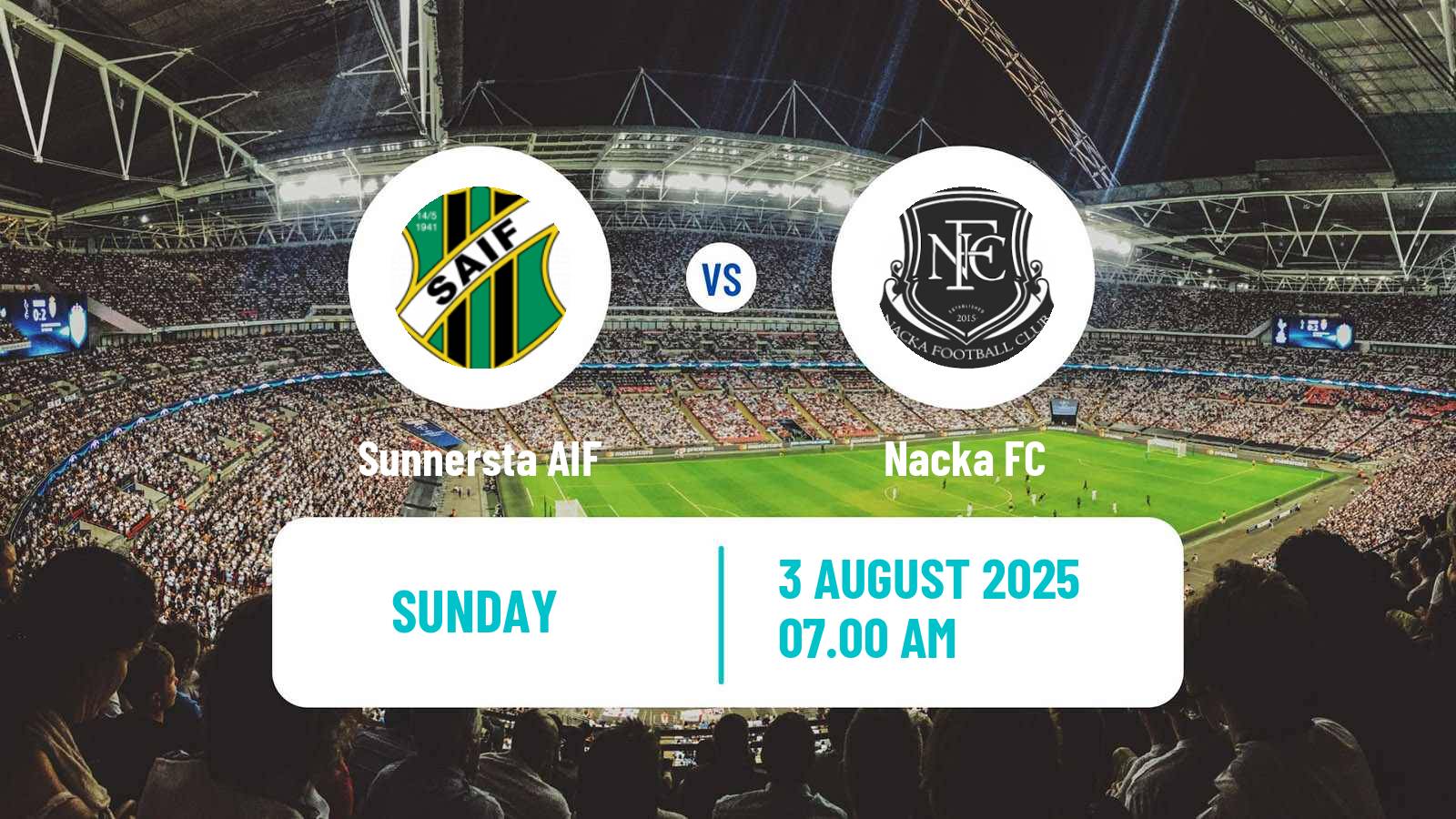 Soccer Swedish Division 2 - Norra Svealand Sunnersta AIF - Nacka FC