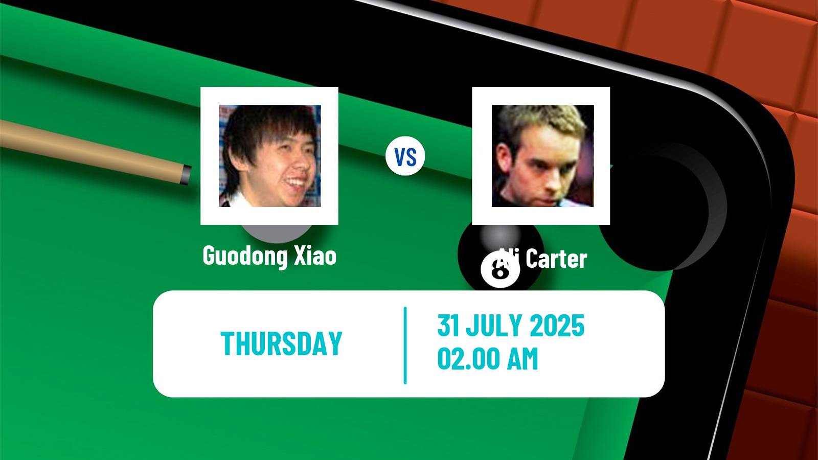 Snooker Shanghai Masters Guodong Xiao - Ali Carter
