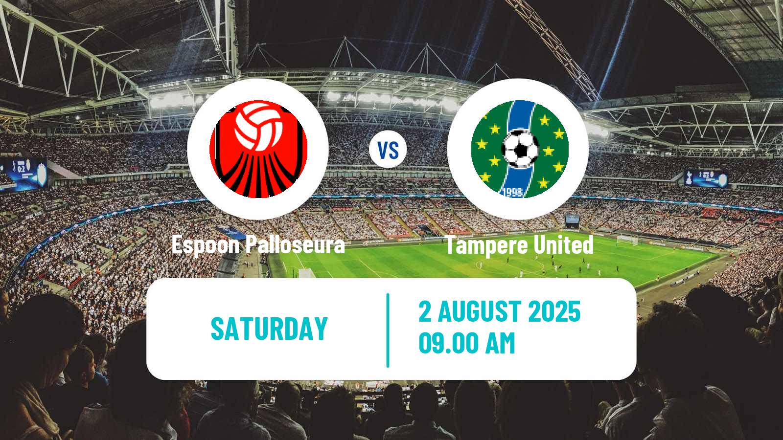 Soccer Finnish Ykkonen Espoon Palloseura - Tampere United