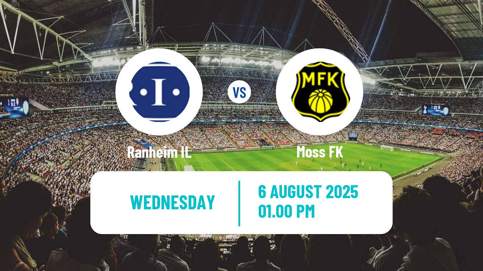 Soccer Norwegian Adeccoligaen Ranheim - Moss