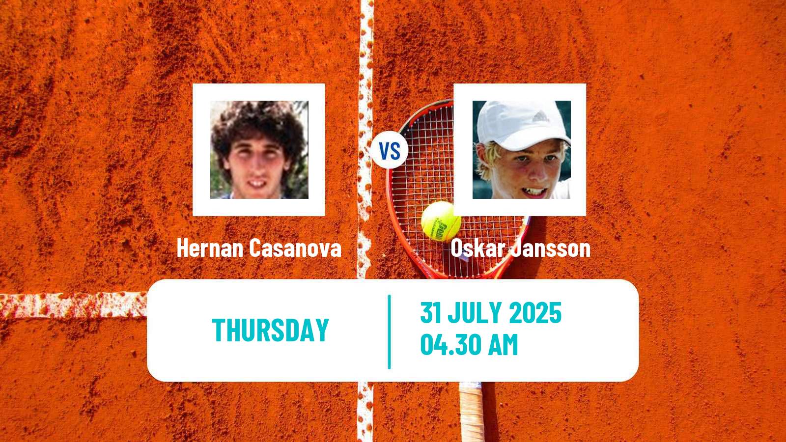 Tennis ITF M25 Gentofte Men Hernan Casanova - Oskar Jansson