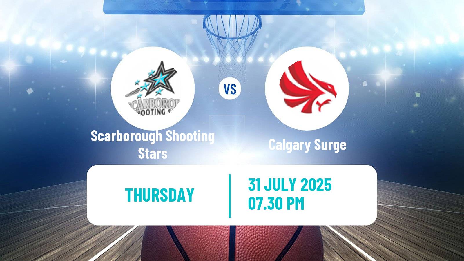 Basketball Canadian CEBL Scarborough Shooting Stars - Calgary Surge