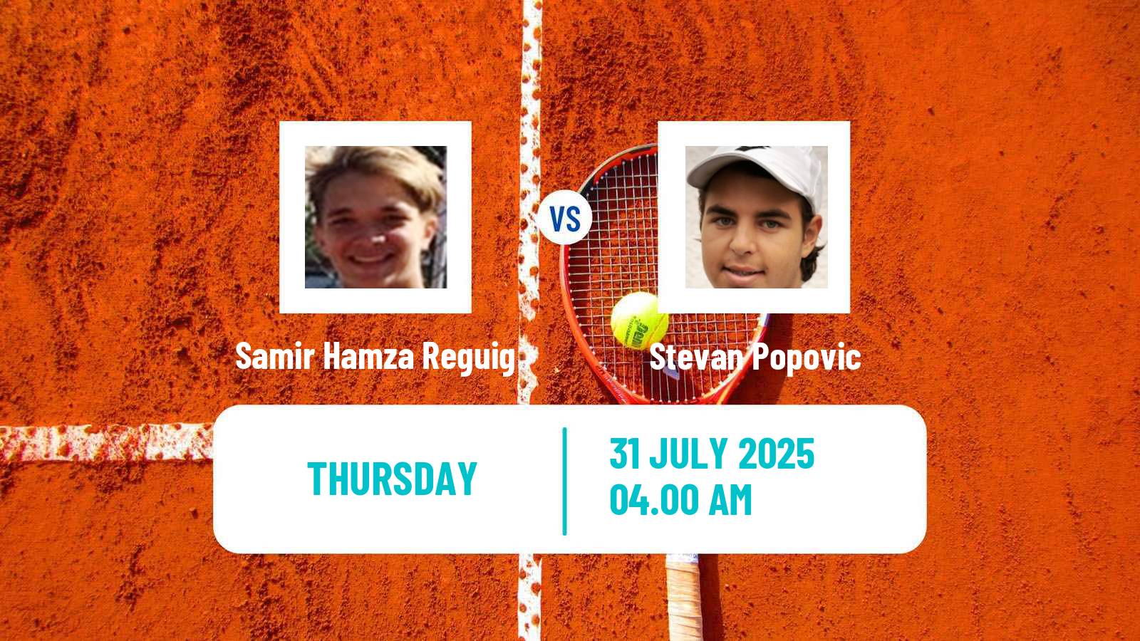 Tennis ITF M15 Monastir 30 Men Samir Hamza Reguig - Stevan Popovic