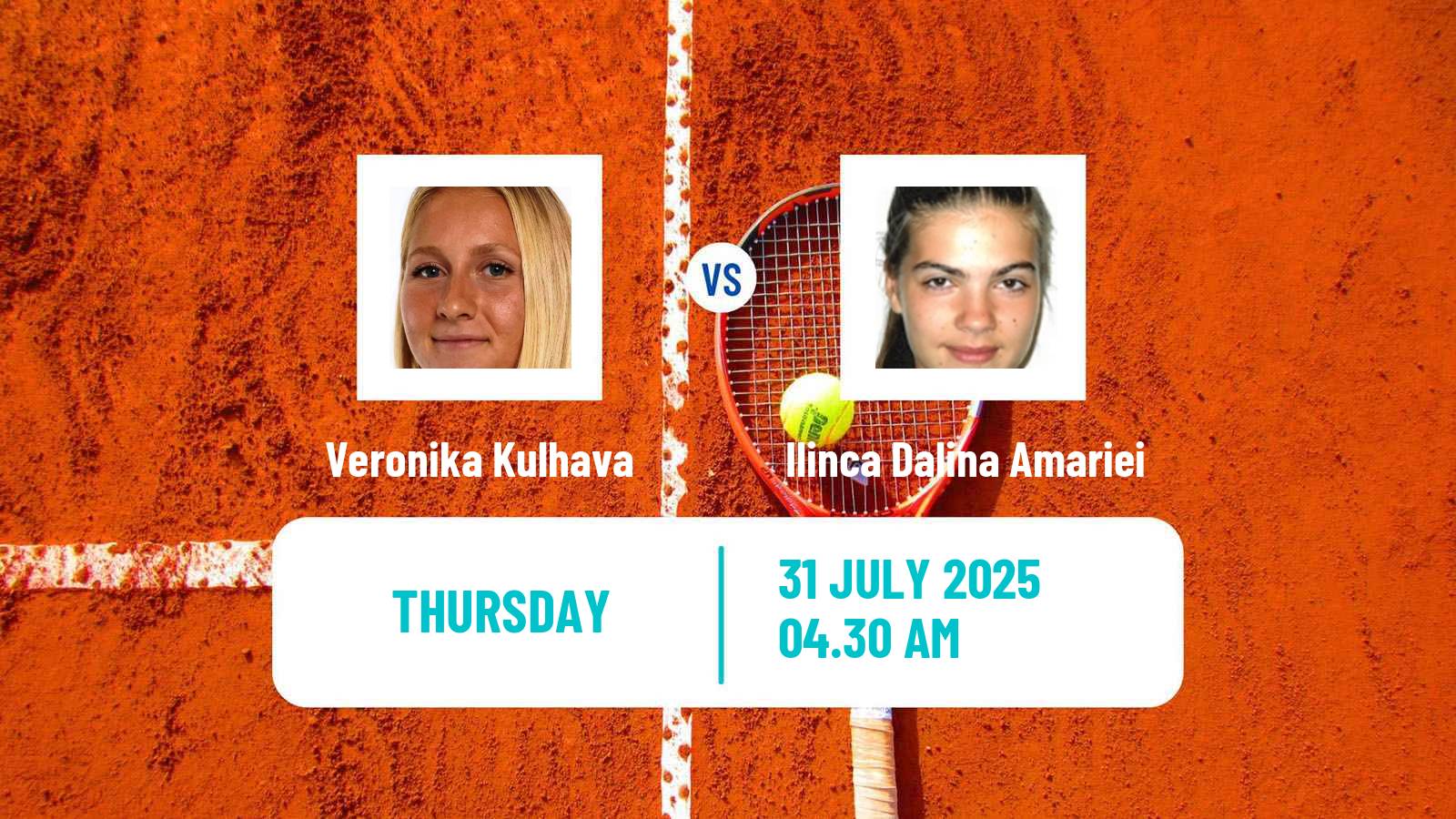 Tennis ITF W15 Cluj Napoca Women Veronika Kulhava - Ilinca Dalina Amariei