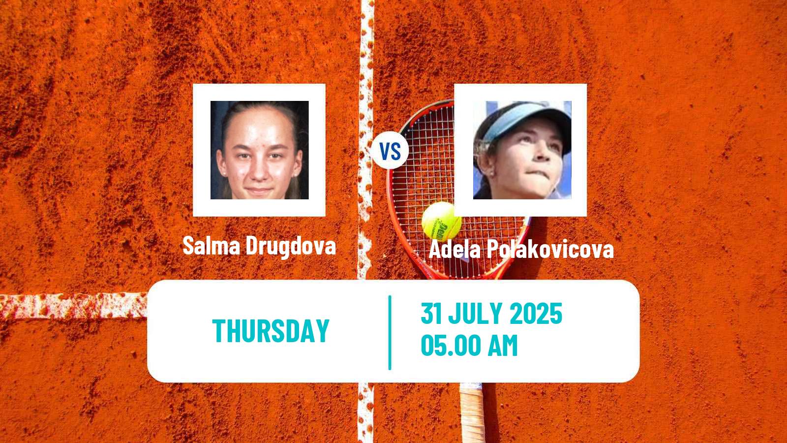 Tennis ITF W15 Rogaska Slatina Women Salma Drugdova - Adela Polakovicova
