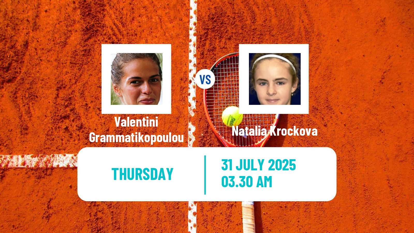 Tennis ITF W15 Rogaska Slatina Women Valentini Grammatikopoulou - Natalia Krockova
