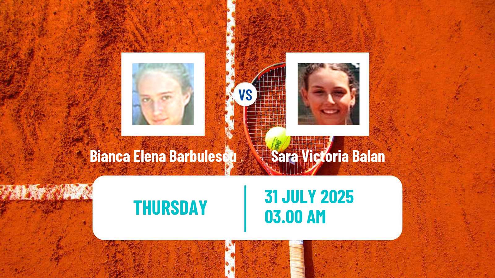 Tennis ITF W15 Cluj Napoca Women Bianca Elena Barbulescu - Sara Victoria Balan
