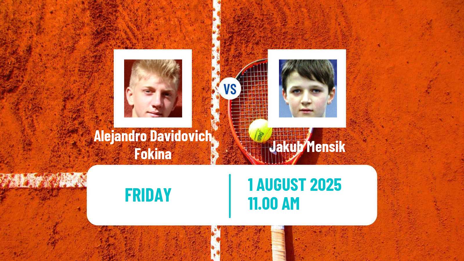 Tennis ATP Toronto Alejandro Davidovich Fokina - Jakub Mensik
