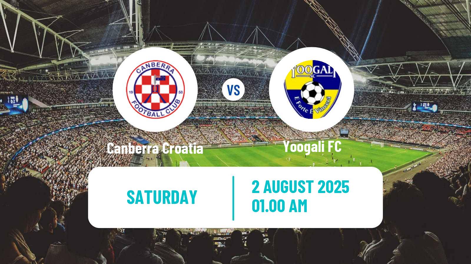 Soccer Australian NPL ACT Canberra Croatia - Yoogali