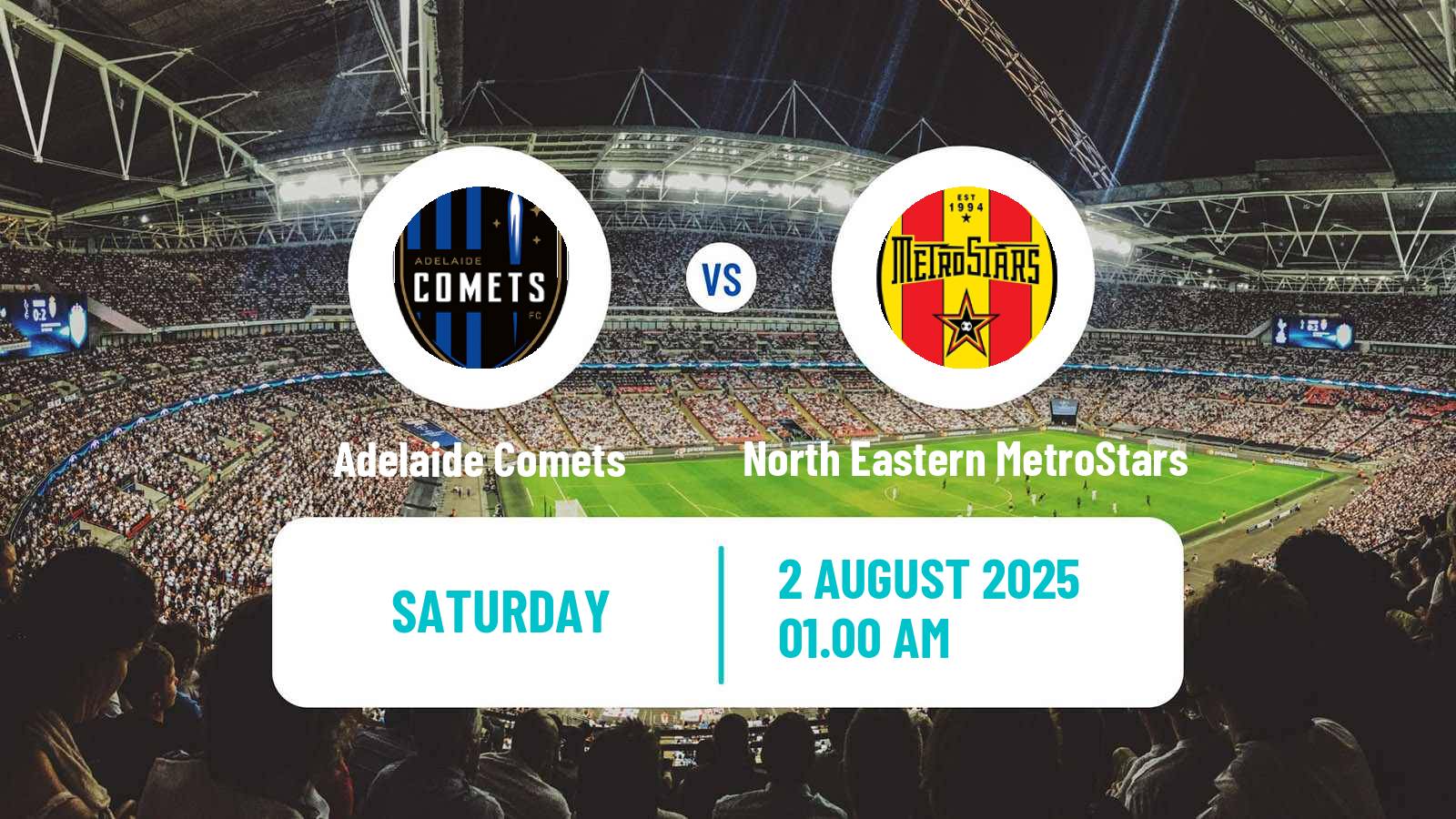 Soccer Australian NPL South Australian Adelaide Comets - North Eastern MetroStars