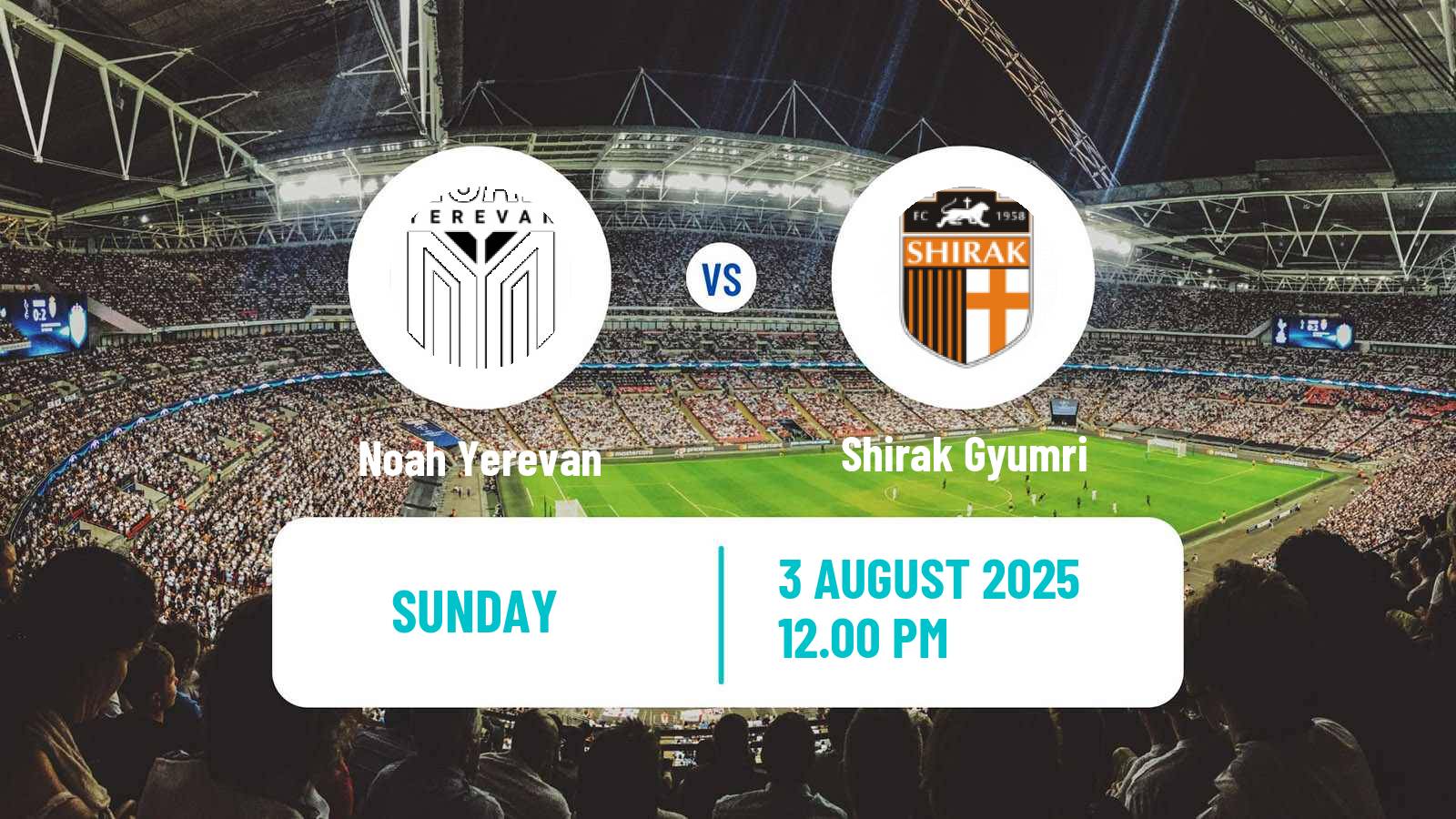 Soccer Armenian Premier League Noah Yerevan - Shirak Gyumri