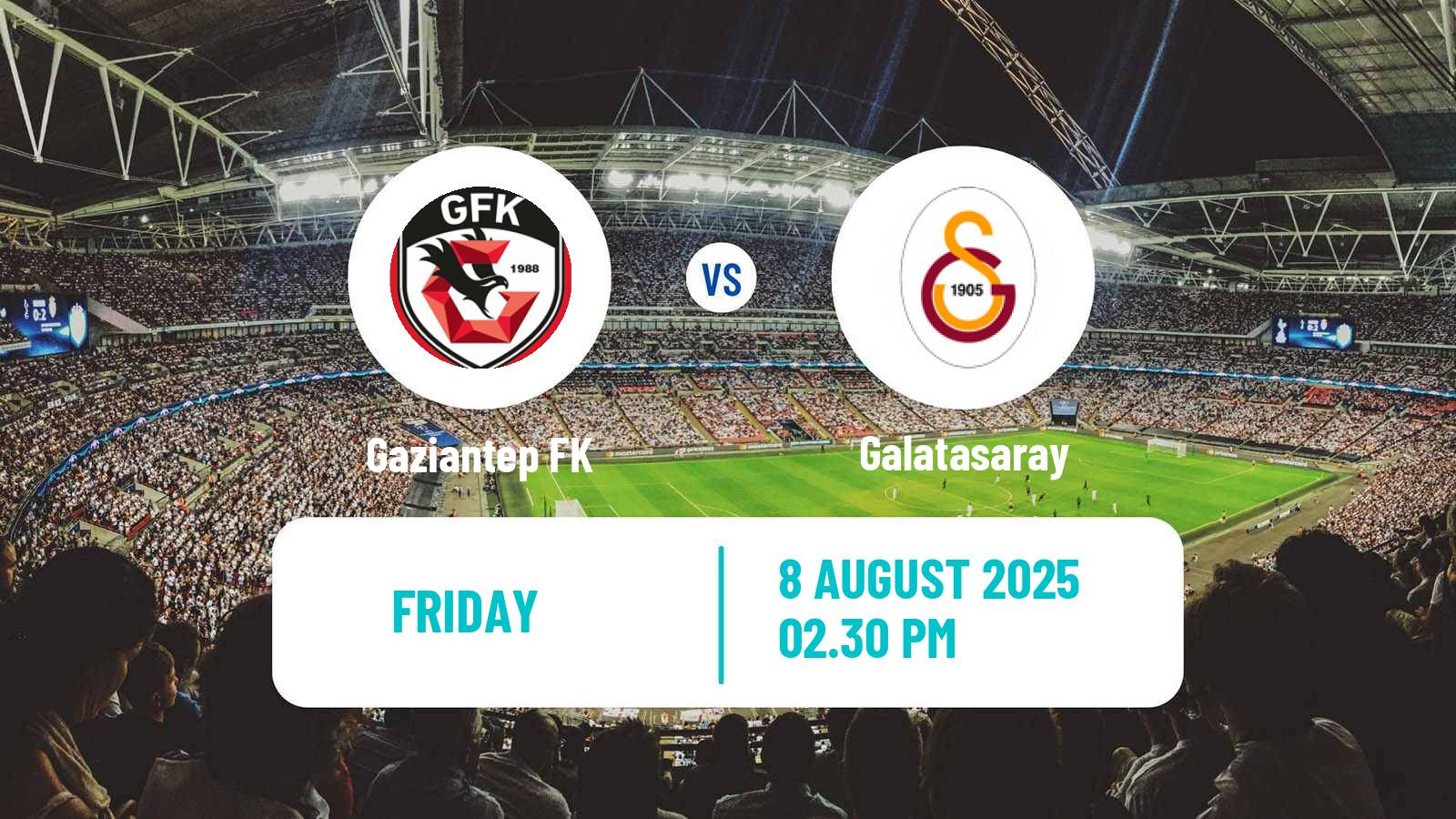 Soccer Turkish Super League Gaziantep - Galatasaray