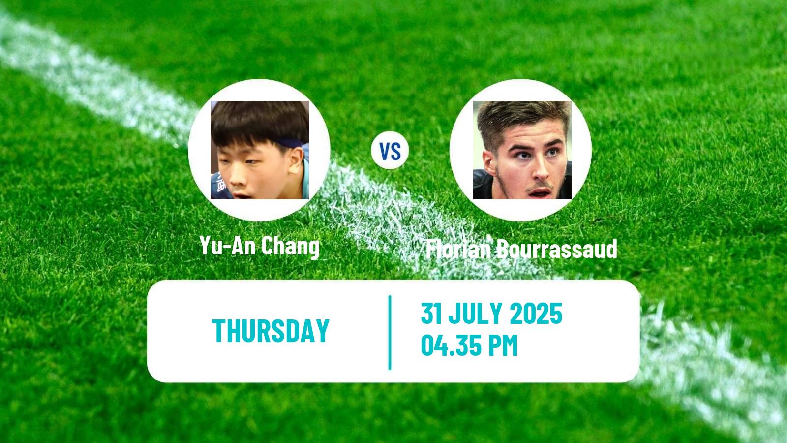 Table tennis Wtt Star Contender Foz Do Iguacu Men Yu-An Chang - Florian Bourrassaud