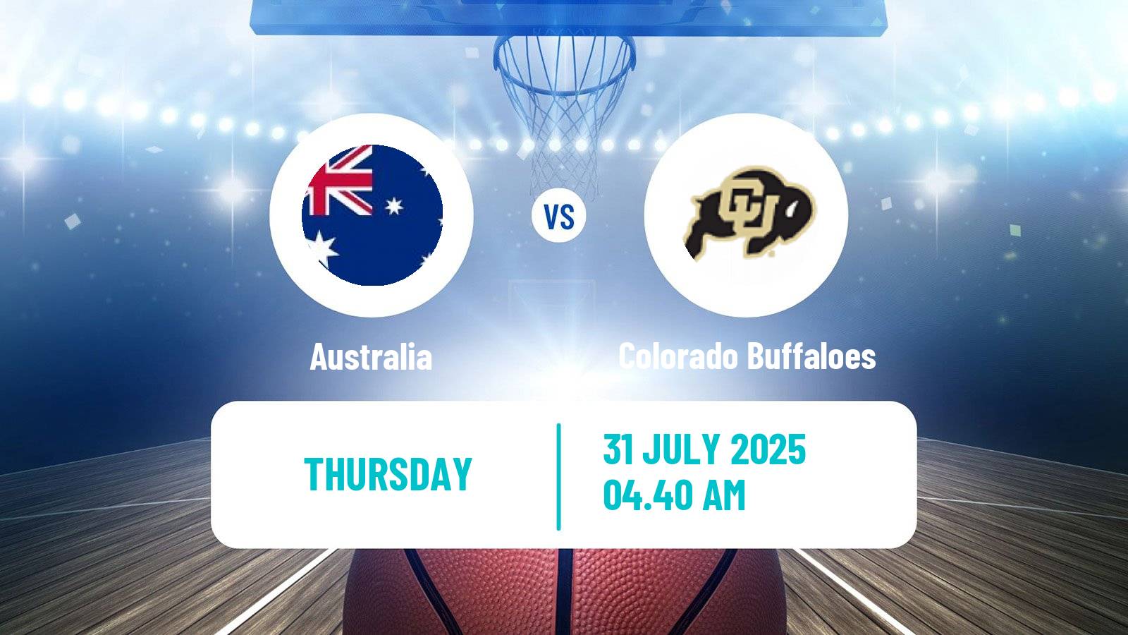 Basketball Friendly International Basketball Australia - Colorado Buffaloes