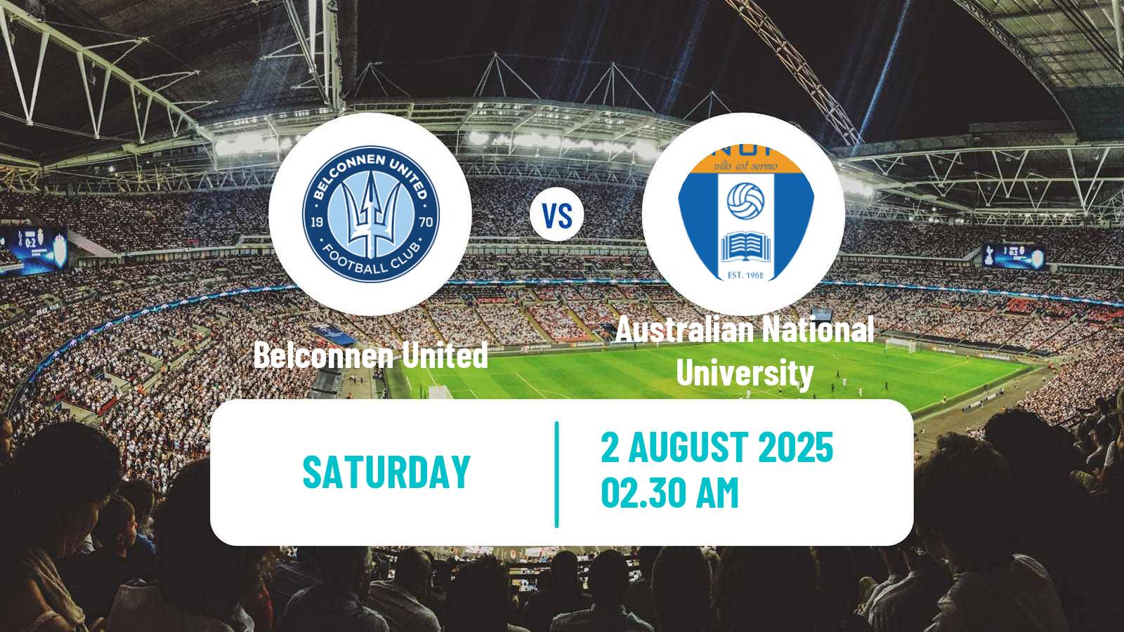 Soccer Australian Capital Premier League Belconnen United - Australian National University