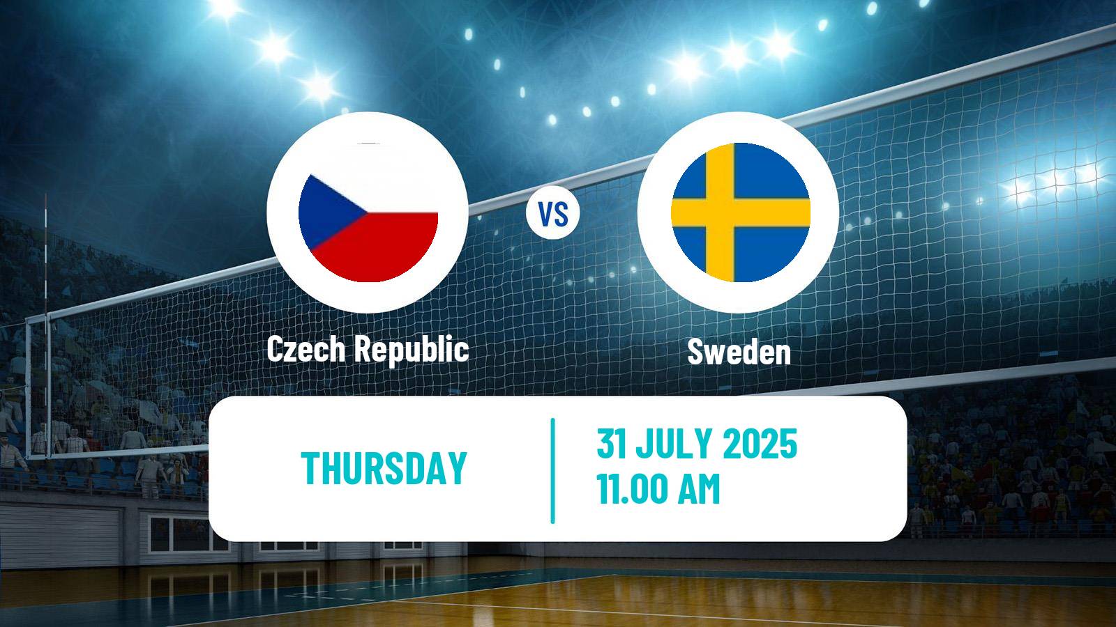Volleyball Friendly International Volleyball Czech Republic - Sweden