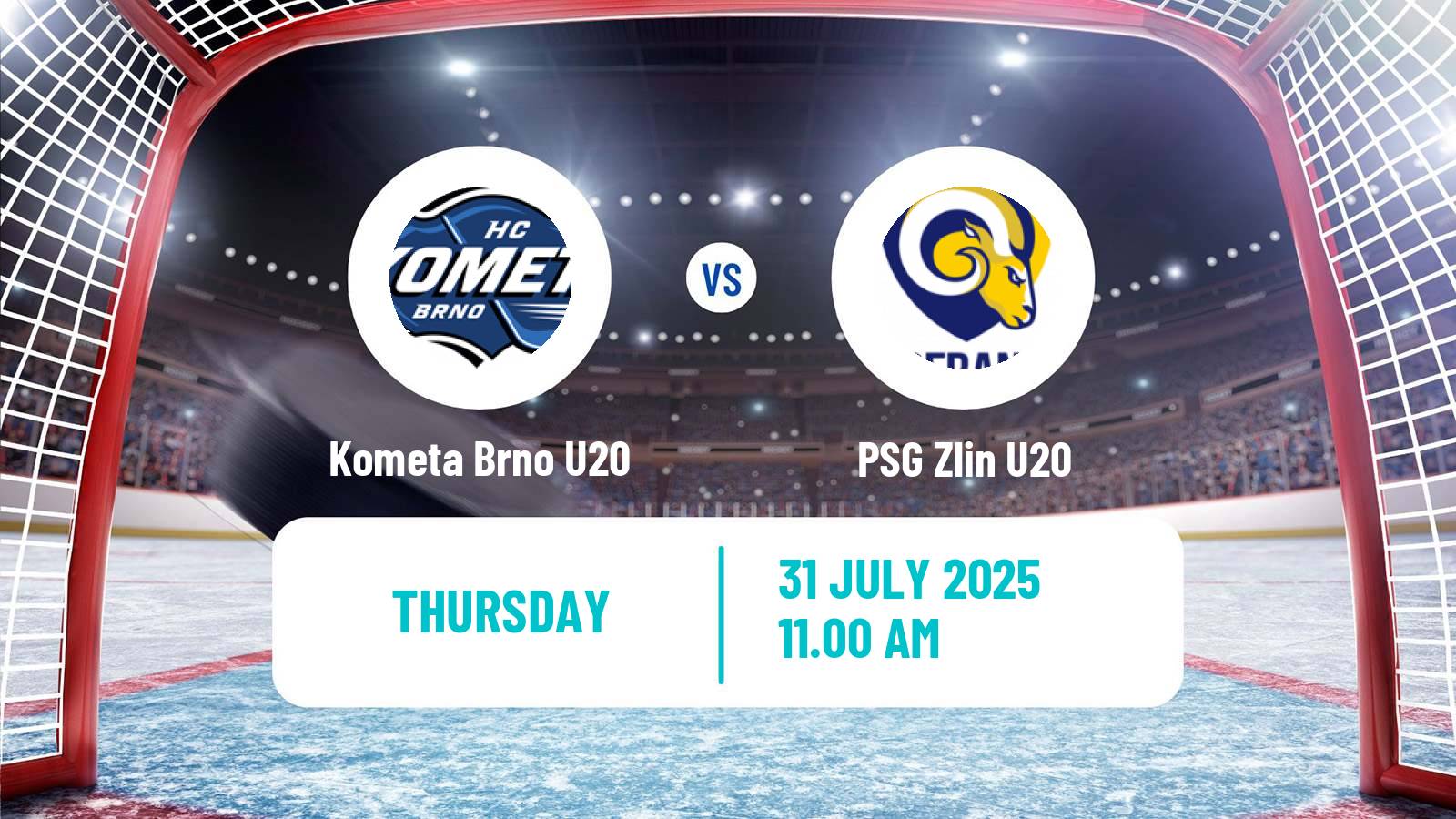 Hockey Club Friendly Ice Hockey Kometa Brno U20 - Zlin U20