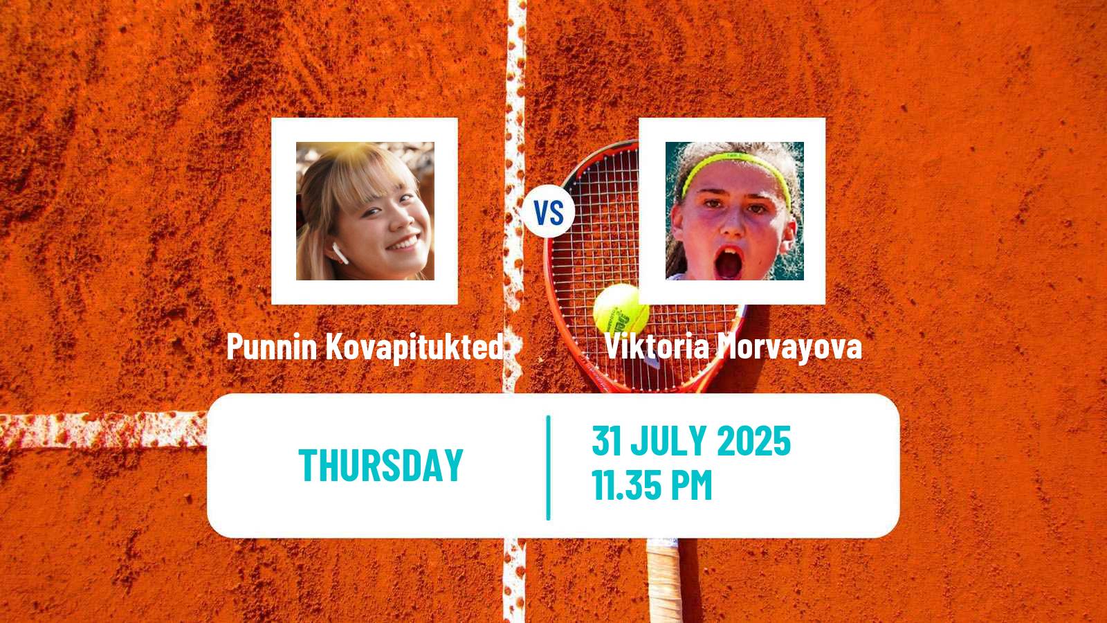 Tennis ITF W35 Nakhon Pathom Women Punnin Kovapitukted - Viktoria Morvayova