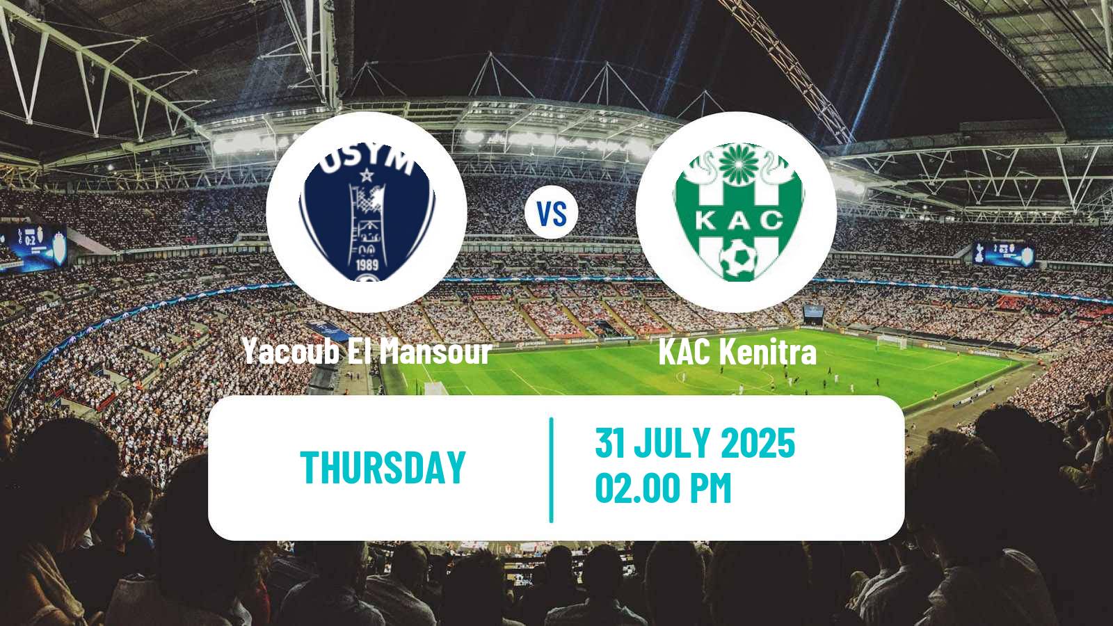 Soccer Club Friendly Yacoub El Mansour - KAC Kenitra
