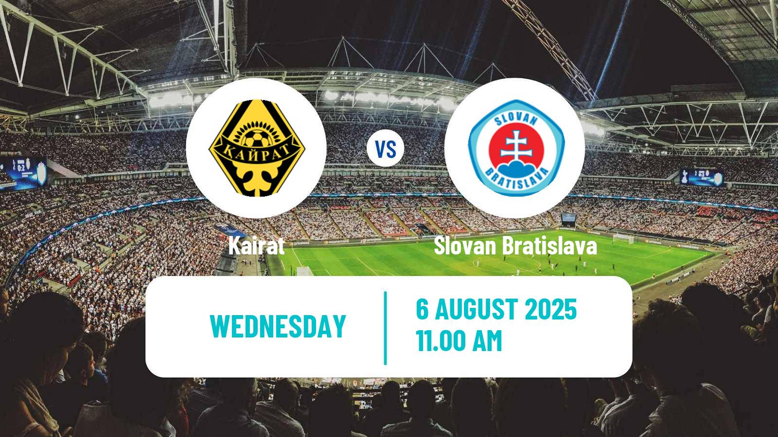 Soccer UEFA Champions League Kairat - Slovan Bratislava