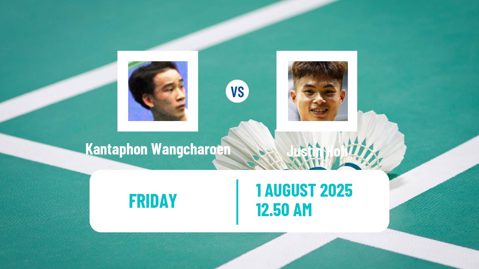 Badminton BWF World Tour Macau Open Men Kantaphon Wangcharoen - Justin Hoh
