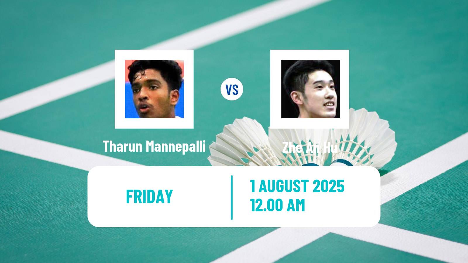 Badminton BWF World Tour Macau Open Men Tharun Mannepalli - Zhe An Hu